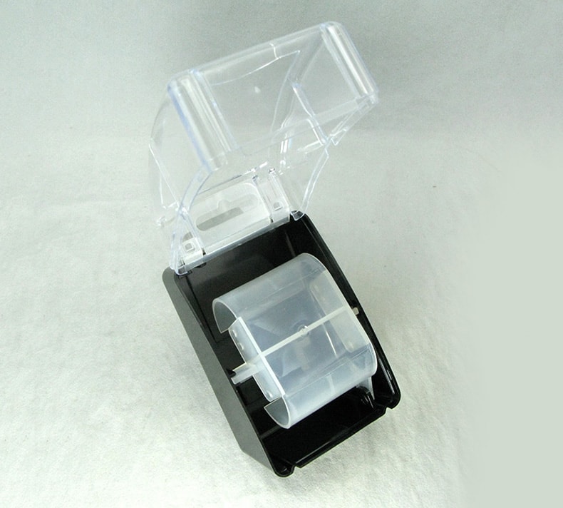 Black plastic watch stand