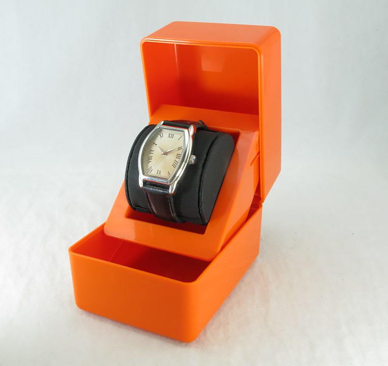 Orange Plastic watch case for men